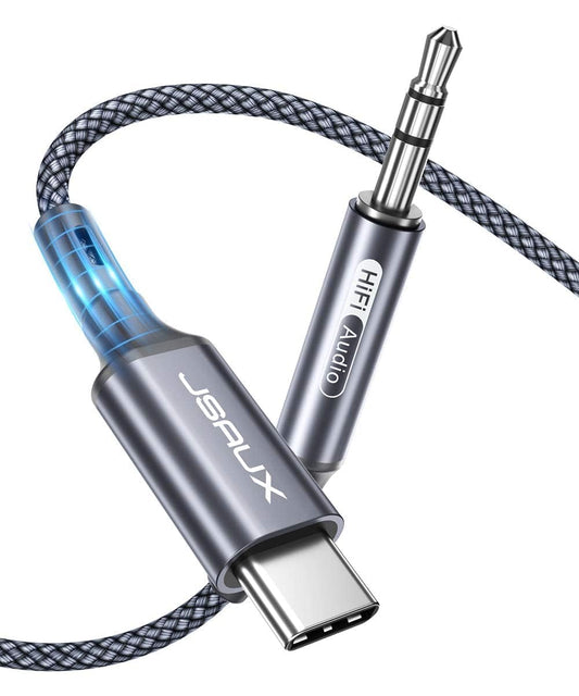 USB C to 3.5Mm Audio Aux Cable 3.3Ft, USB Type C to 3.5Mm Headphone Stereo Car Cord Compatible with Iphone 15 Pro Max, Samsung Galaxy S22/S21/S20 Ultra, Note 20/10 Plus, Ipad Pro, Pixel 5 4 XL